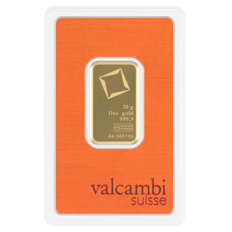 20g Gold Valcambi Minted Tablet 9999