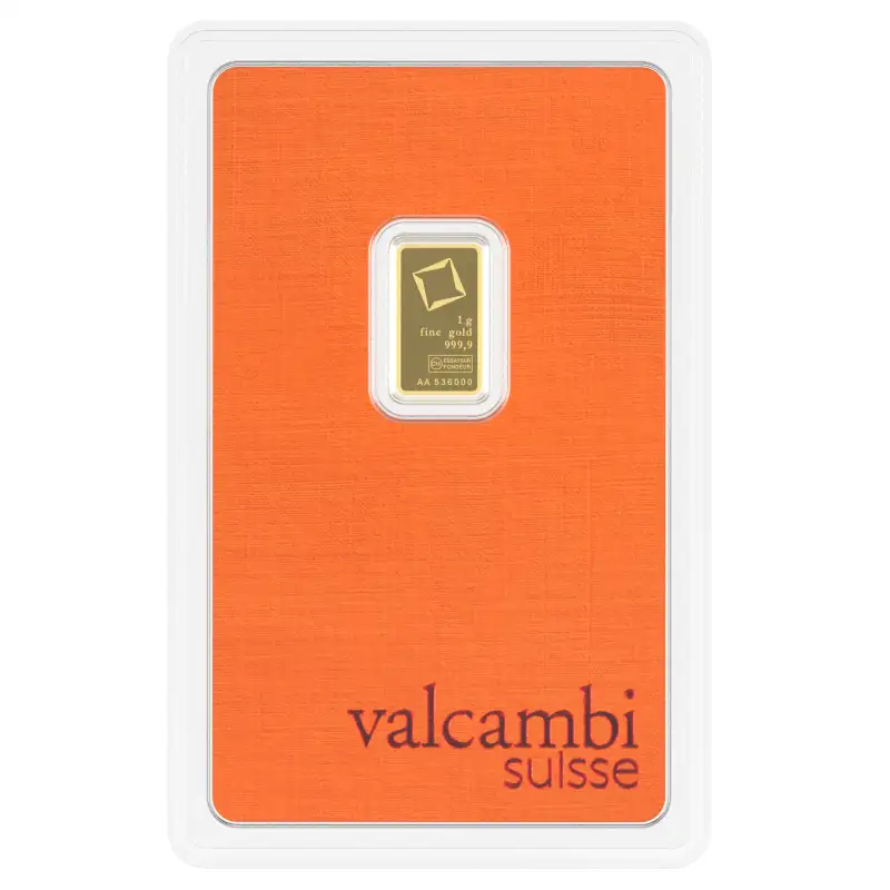 1g Gold Valcambi Minted Tablet 9999